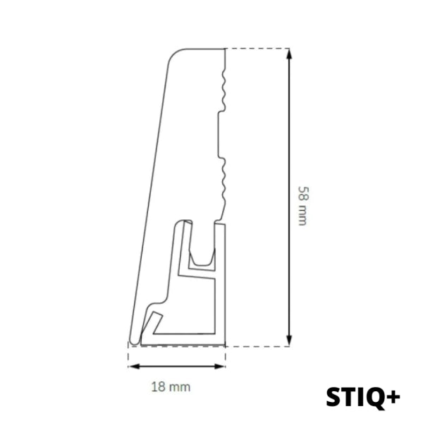 Plinta Kira din polimer dur 5.8cm