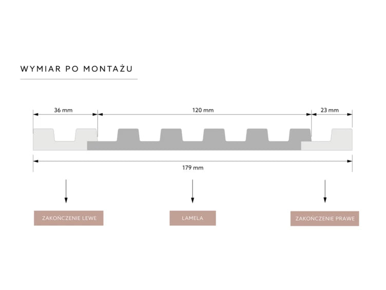 Riflaj Stejar Natural din polimer dur 12 x 1,2 x 270 cm